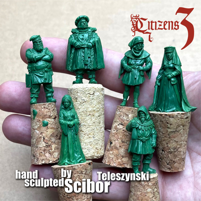Couverture de Citizens 3 Hand-Sculpted Miniatures by Scibor