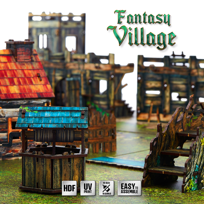 Couverture de Fantasy Village - Wargaming terrain
