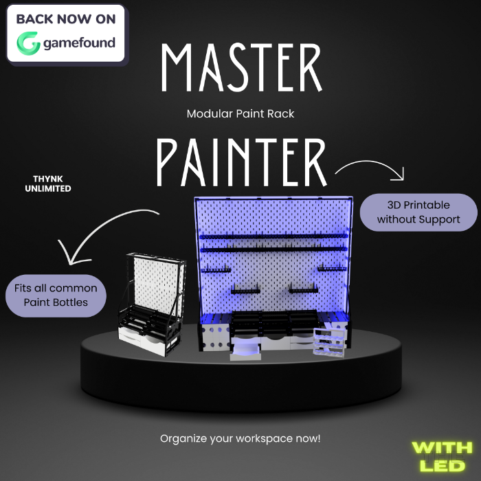 Couverture de Master Painter - Modular 3D Printable Paint Rack