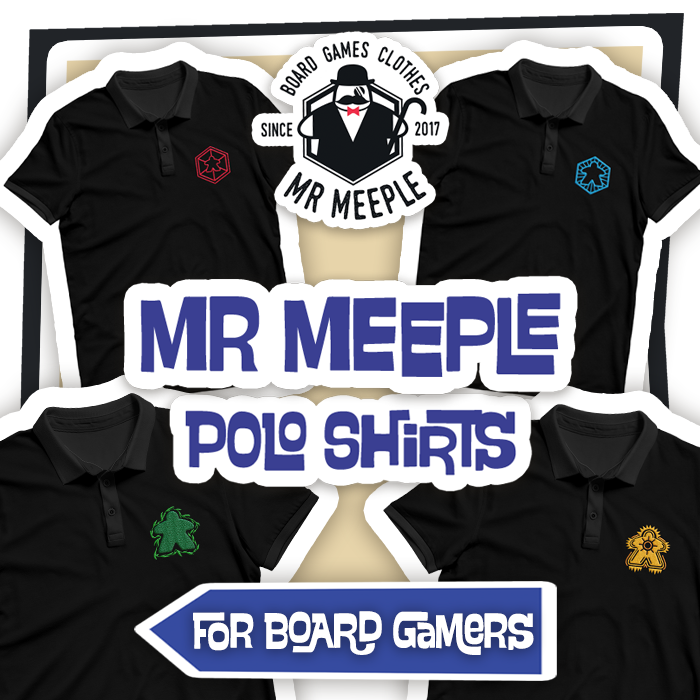 Couverture de Mr Meeple Polo Shirts and Socks for Board Gamers