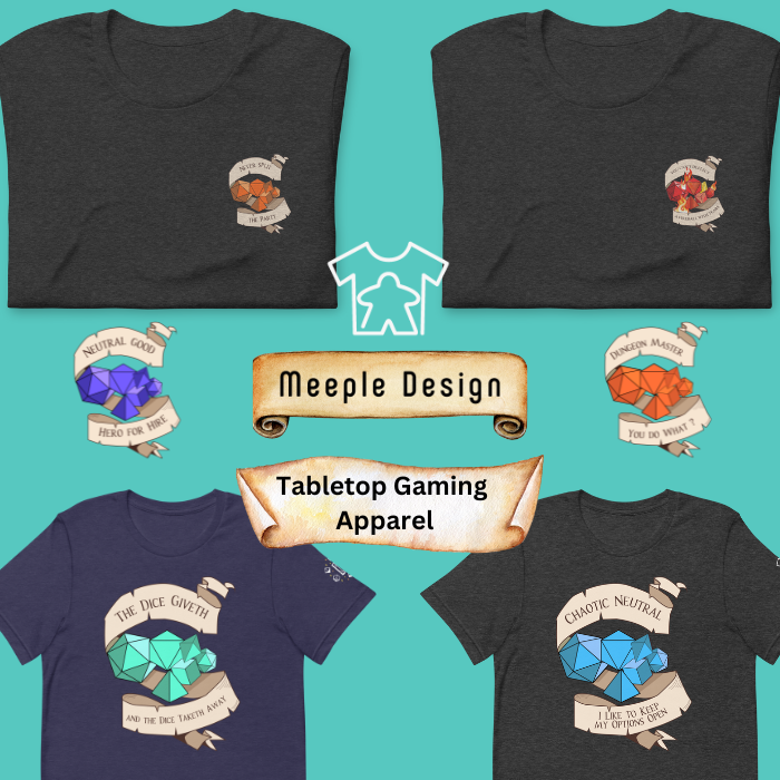 Couverture de Level Up: Tabletop RPG & Board Game Apparel  from Meeple Design