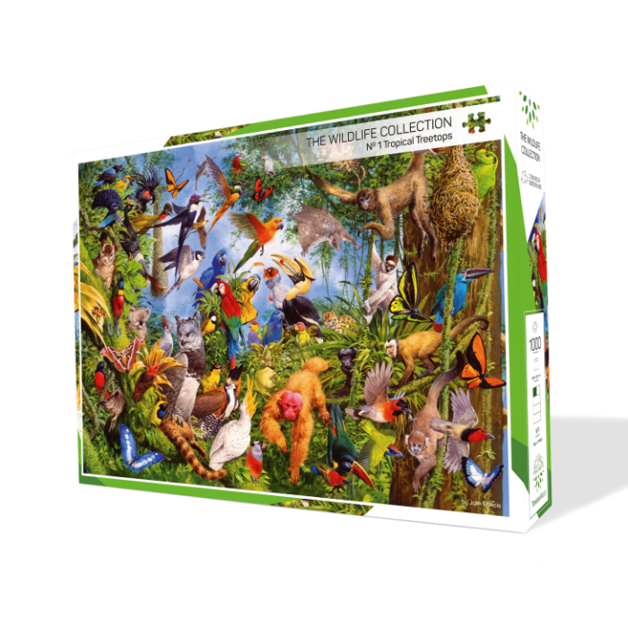 Couverture de The Wildlife Collection - 4 Puzzles form 1 Artwork