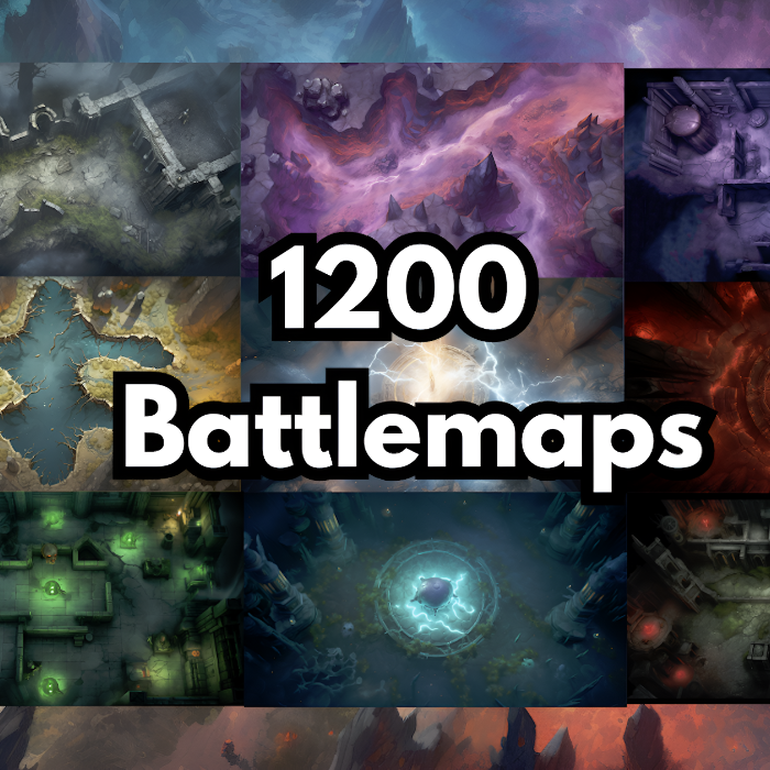 Couverture de 1200  Fantasy Battle Maps: Biomes, Cities, and Dungeons for TTRPGs