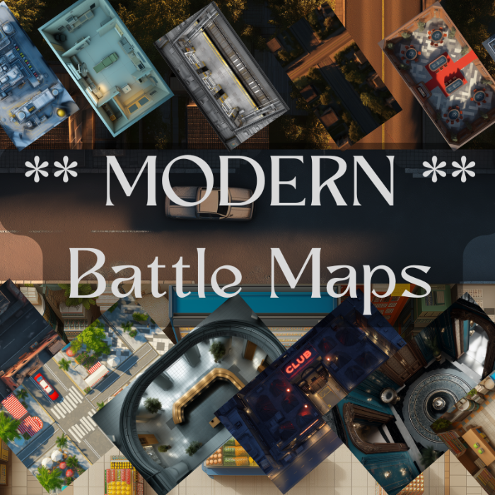 Couverture de Modern RPG Battle Maps for Every Scenario – TTRPGs & VTT