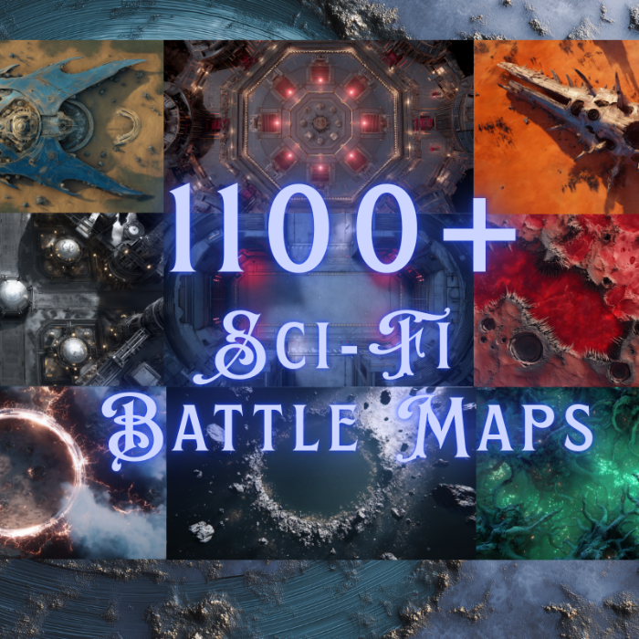 Couverture de 1100+ Sci-fi Battlemaps for TTRPG and VTT