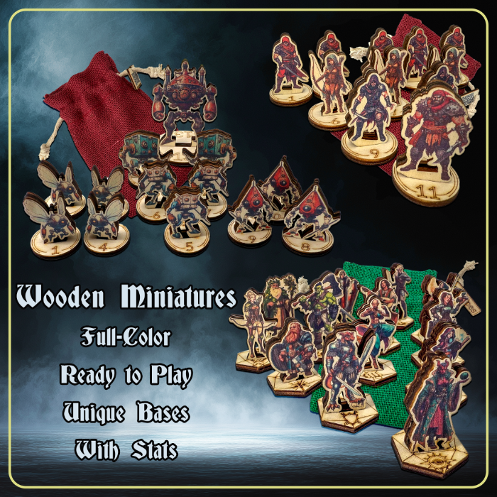 Couverture de Runewood Encounters – Wooden Miniatures for Tabletop Games