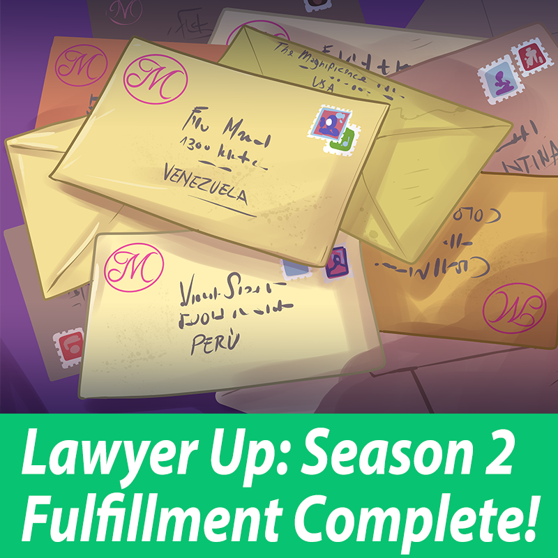 Lawyer Up Season 2 by Rock Manor Games IMPORTANT UPDATE Fulfillment Complete! Gamefound