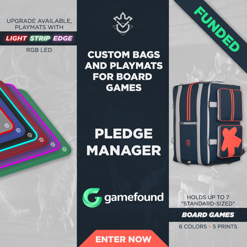 Custom Bags and Playmats for Board Games by Crafting Kingdoms - Backpack  Straps for The Adventurer - Gamefound
