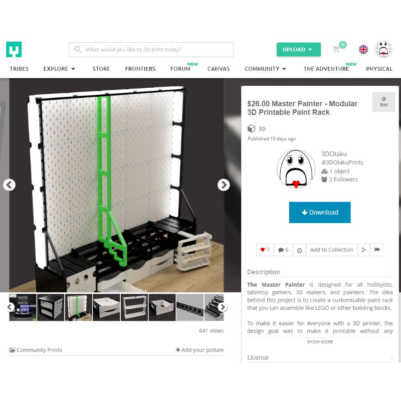 Master Saample Rack Master Painter - Modular 3D Printable Paint Rack by 3DOtakuPrints ...