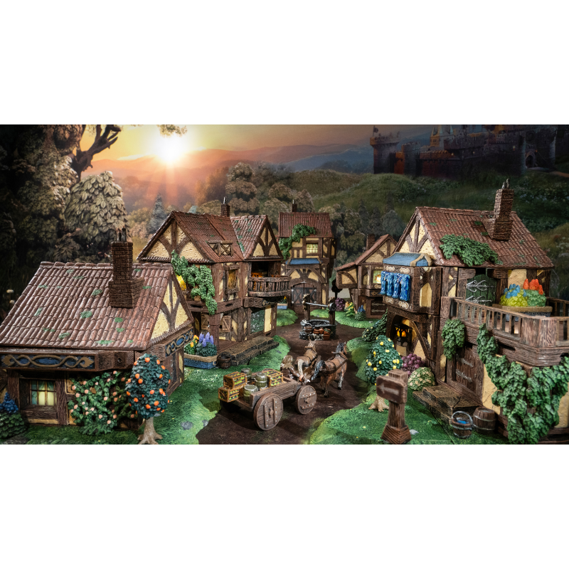 Cities Reforged: Tudor Village - Hand Painted Modular Terrain by