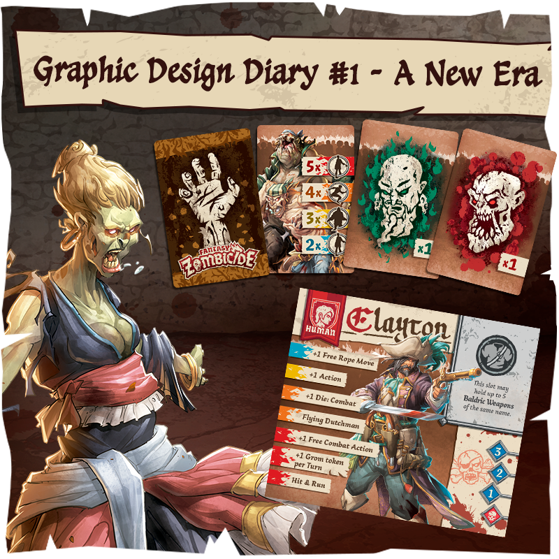 Zombicide: Dead Men Tales by Fantasy Flight Games - Graphic Design Diary #1  - A New Era - Gamefound
