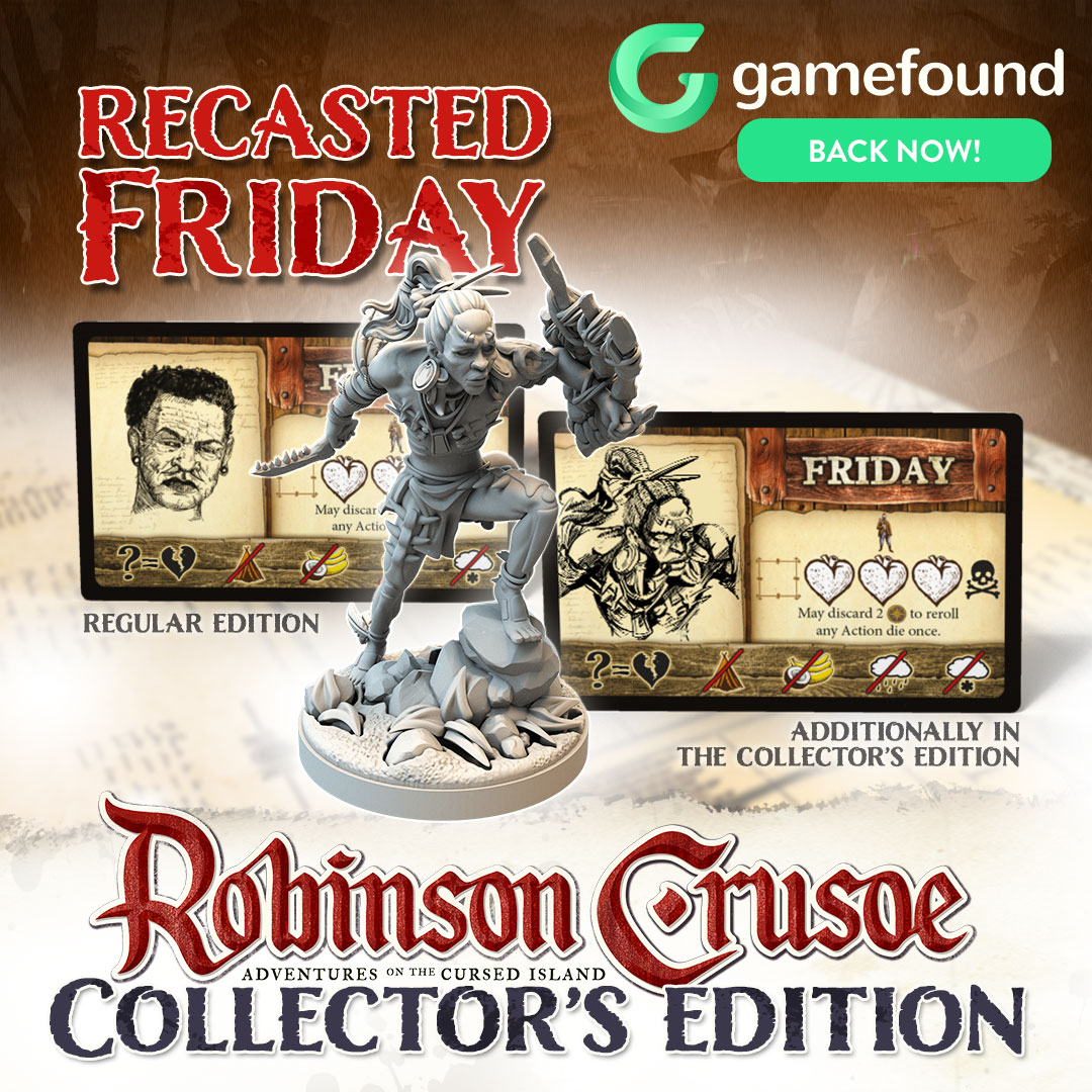 Robinson Crusoe - Collector's Edition by Portal Games - Clear card sleeves  for Endless Adventures Pledge - Gamefound