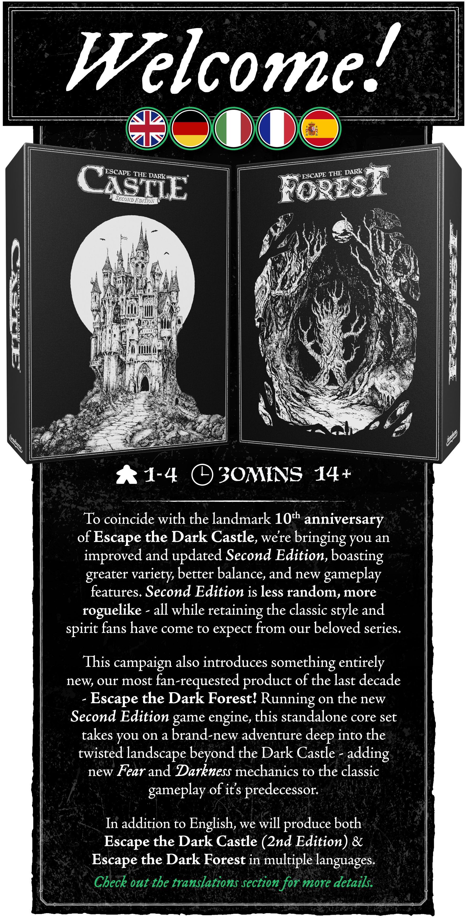 Escape the Dark Castle (2nd Edition) & Escape the Dark Forest by Themeborne  - Gamefound