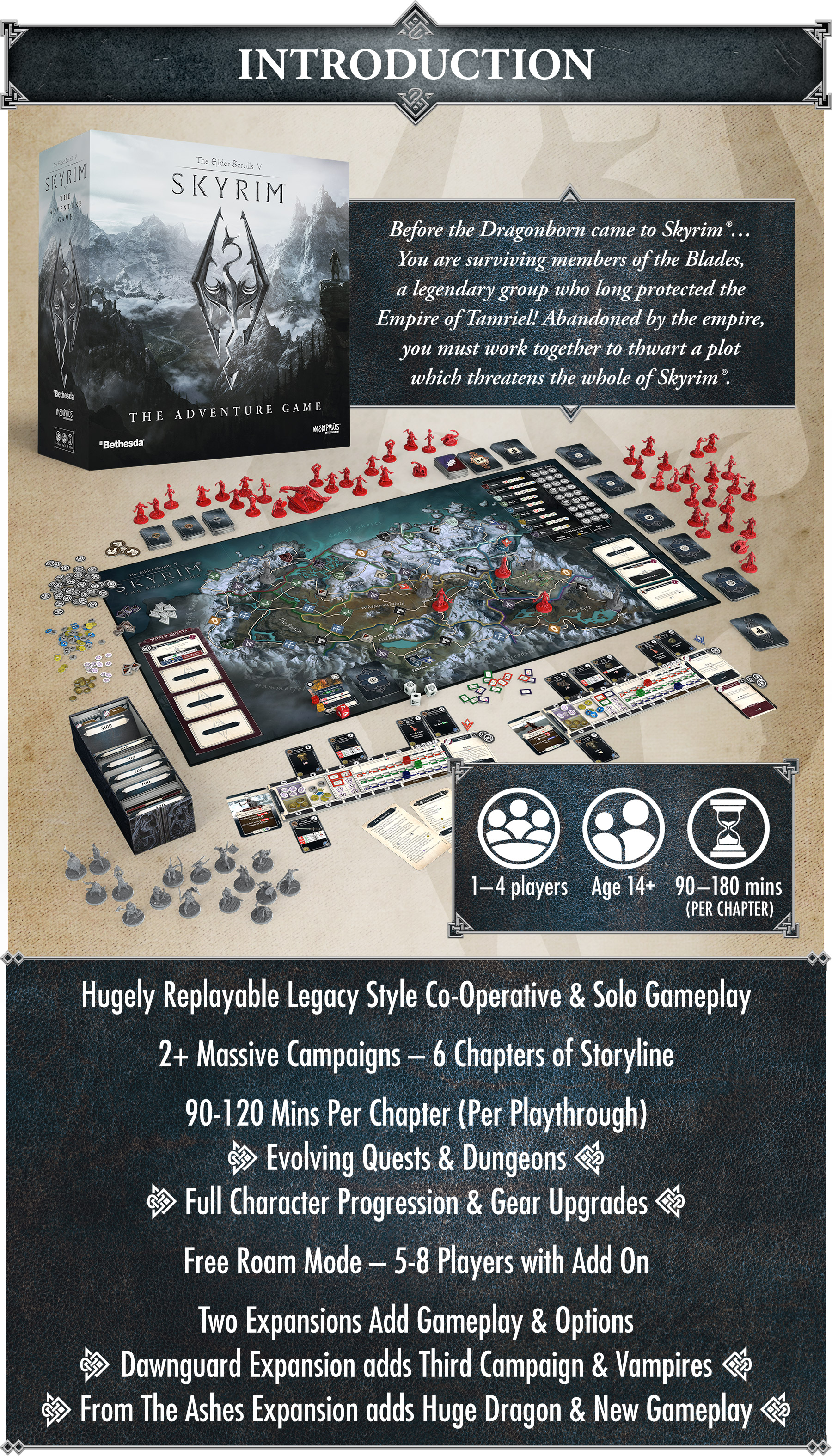 The Elder Scrolls V: Skyrim The Adventure Game by MODIPHIUS ENTERTAINMENT -  The Elder Scrolls: Call to Arms Starter Bundle (resin version) - Gamefound