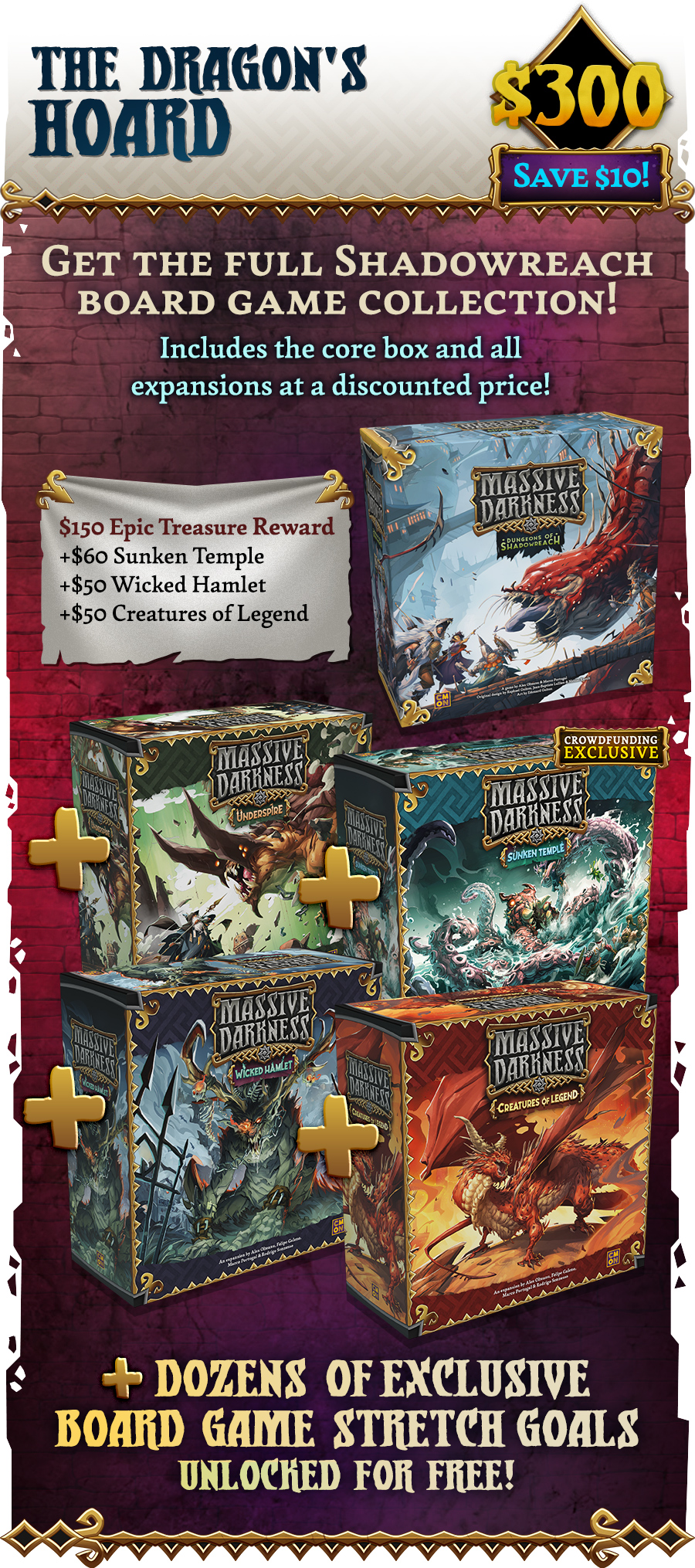 Massive Darkness: Dungeons of Shadowreach by CMON - Gamefound