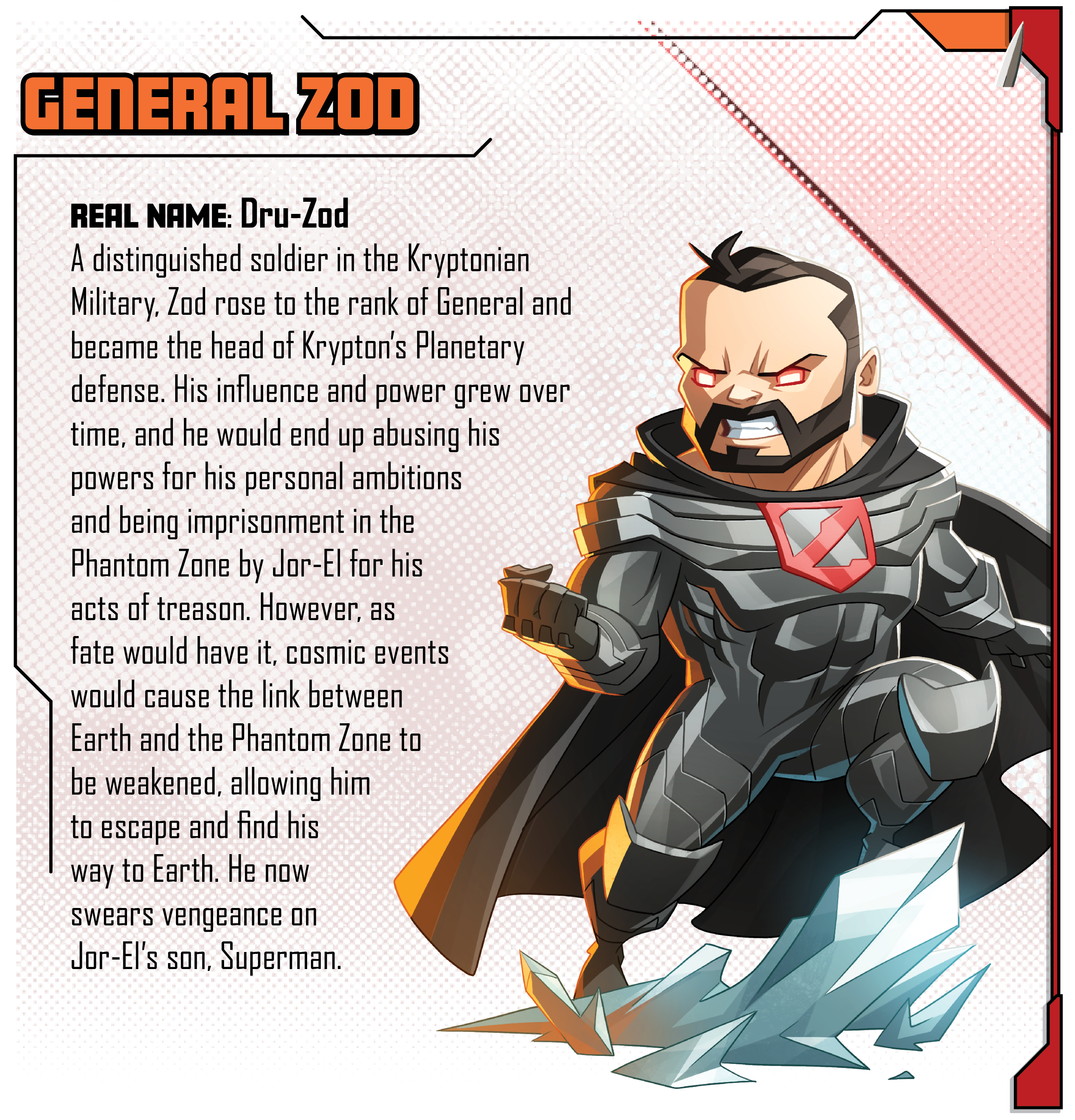DC Super Heroes United by CMON - Kneel Before Zod - Gamefound, image size:2835x2953