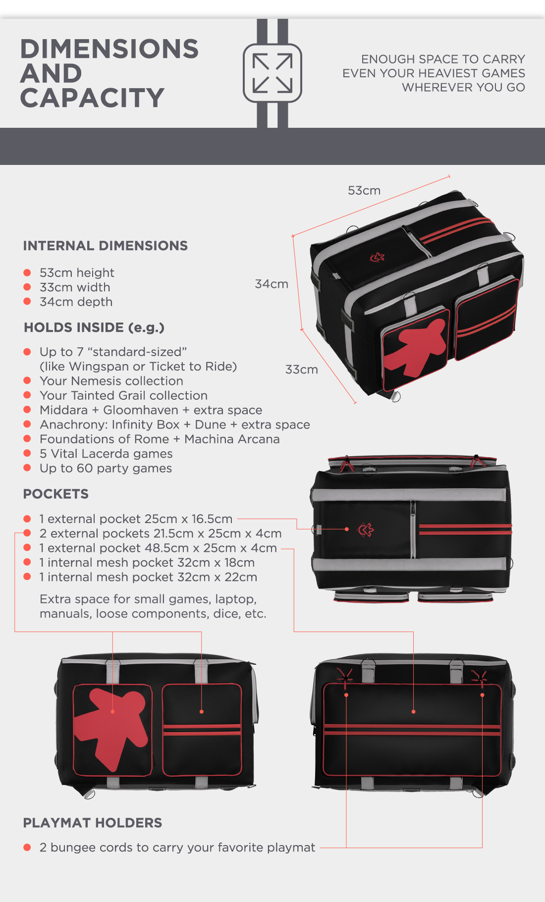 Custom Bags and Playmats for Board Games by Crafting Kingdoms Gamefound