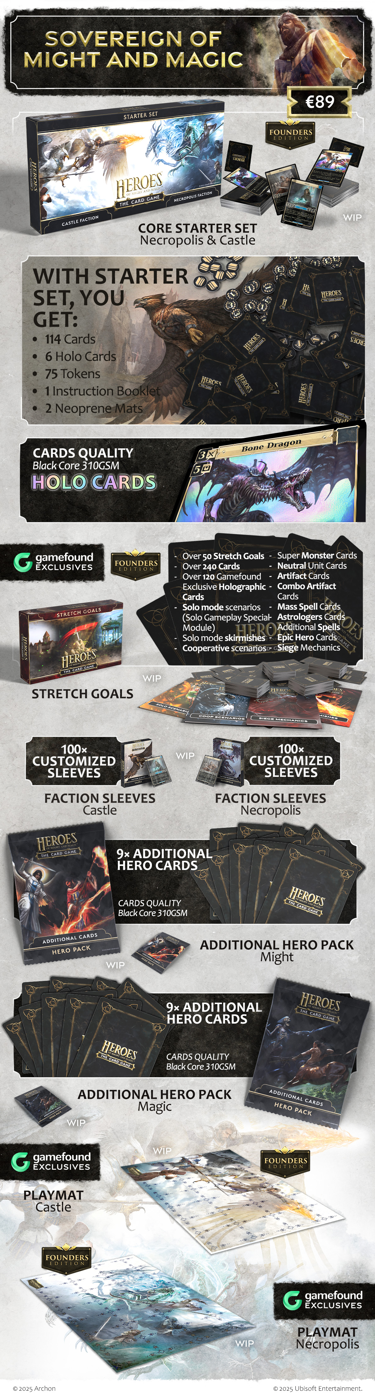 Heroes of Might & Magic: The Card Game by Archon Studio - Pledges Explained  & More! - Gamefound