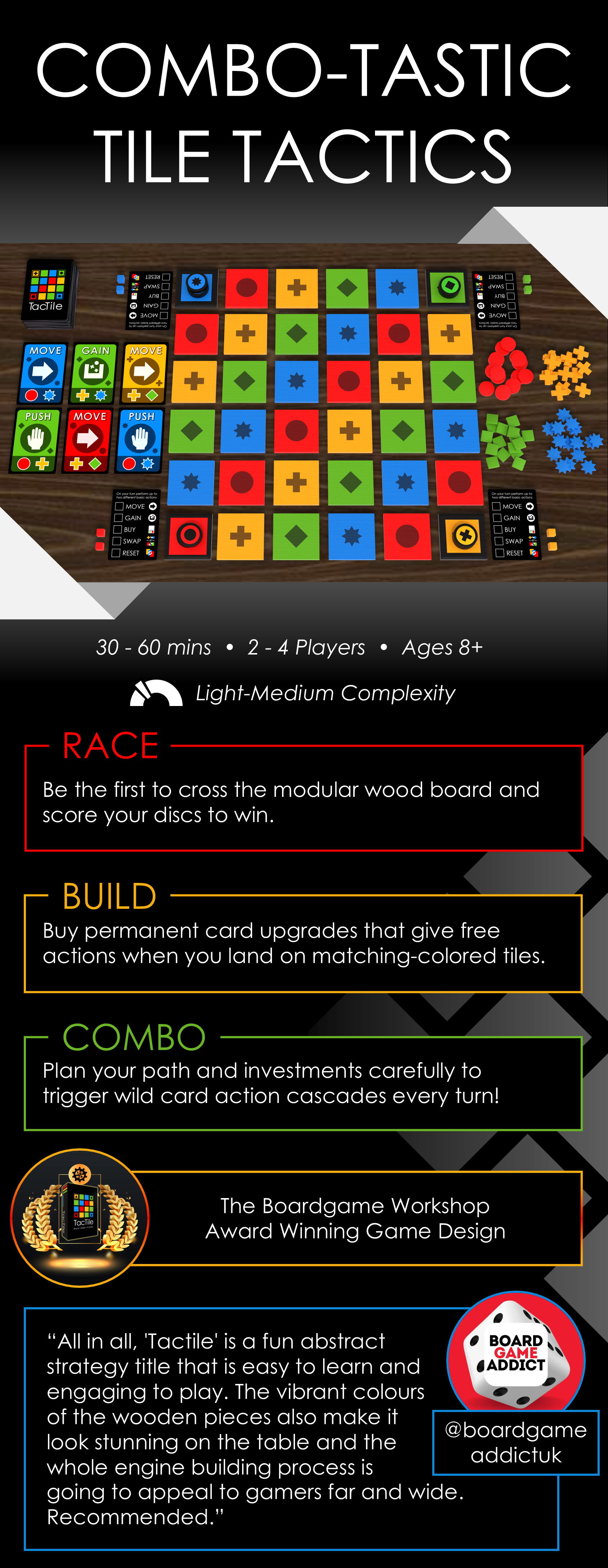 TacTile: Abstract strategy engine building board game by Friendly Bee ...
