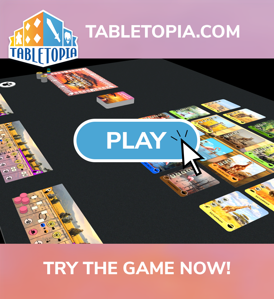 Serengeti Sanctuary by Spooky Tower Games Tabletopia Simulation, Play