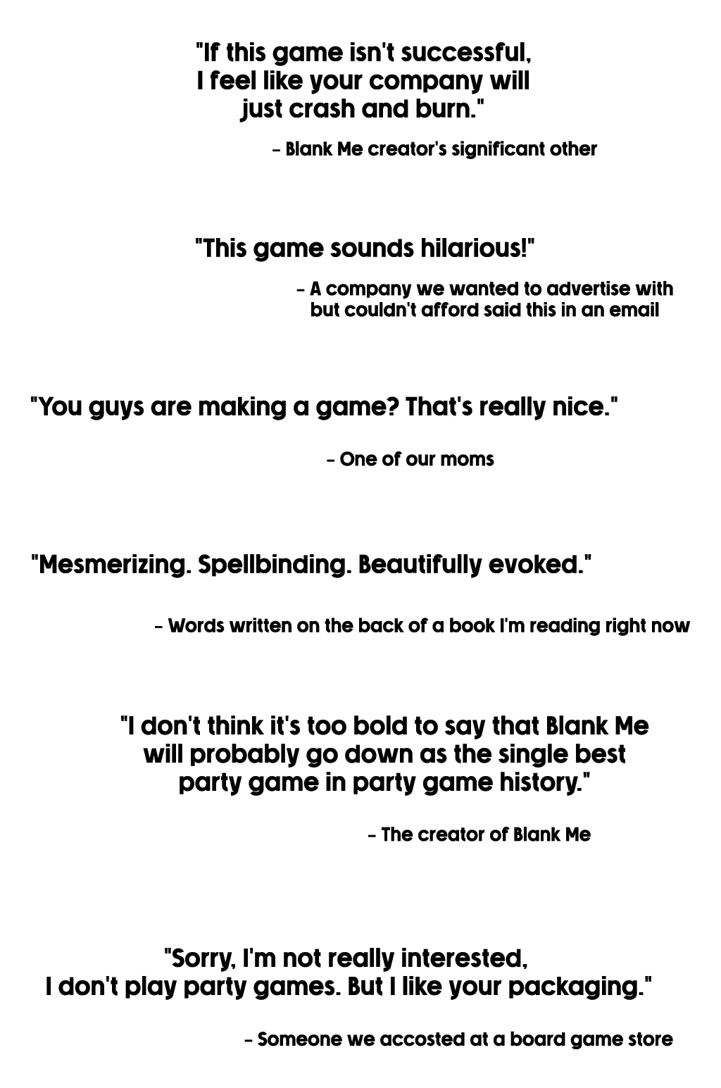 Blank Me. by Silverspire Games Gamefound