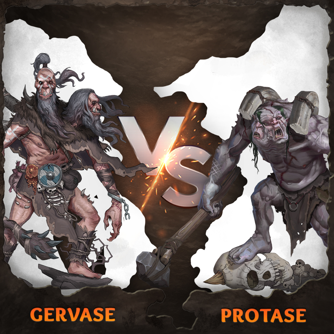 Ettin / Géant à deux têtes miniature pour Donjons & Dragons