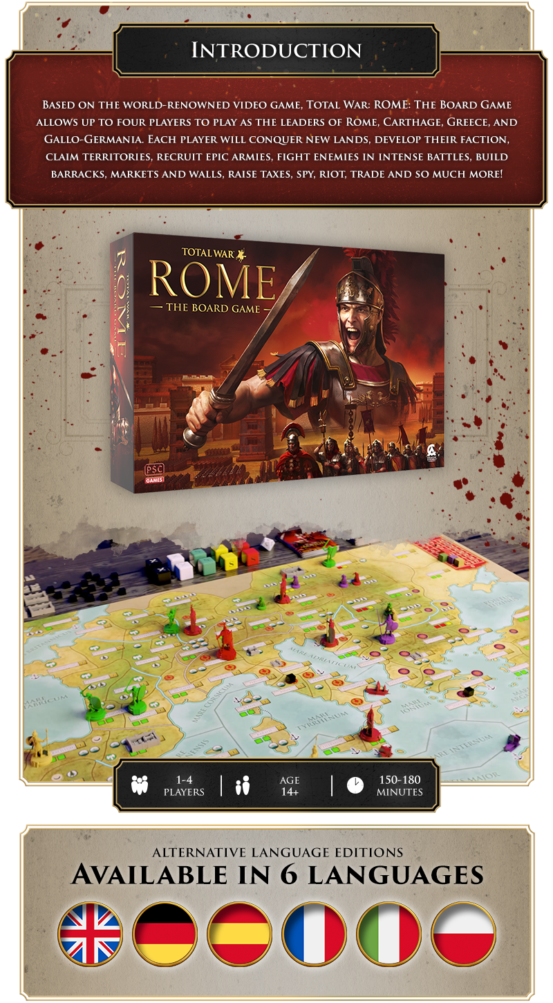 Total War: ROME: The Board Game by Colour Command & Combat Ltd. - Gamefound