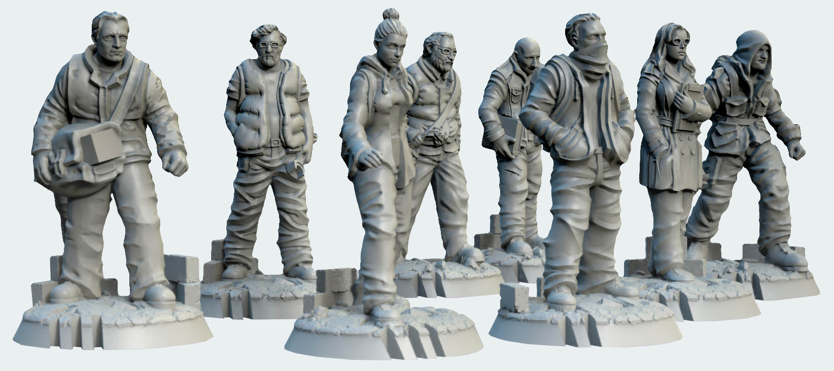 This War Of Mine by Awaken Realms resin characters Gamefound