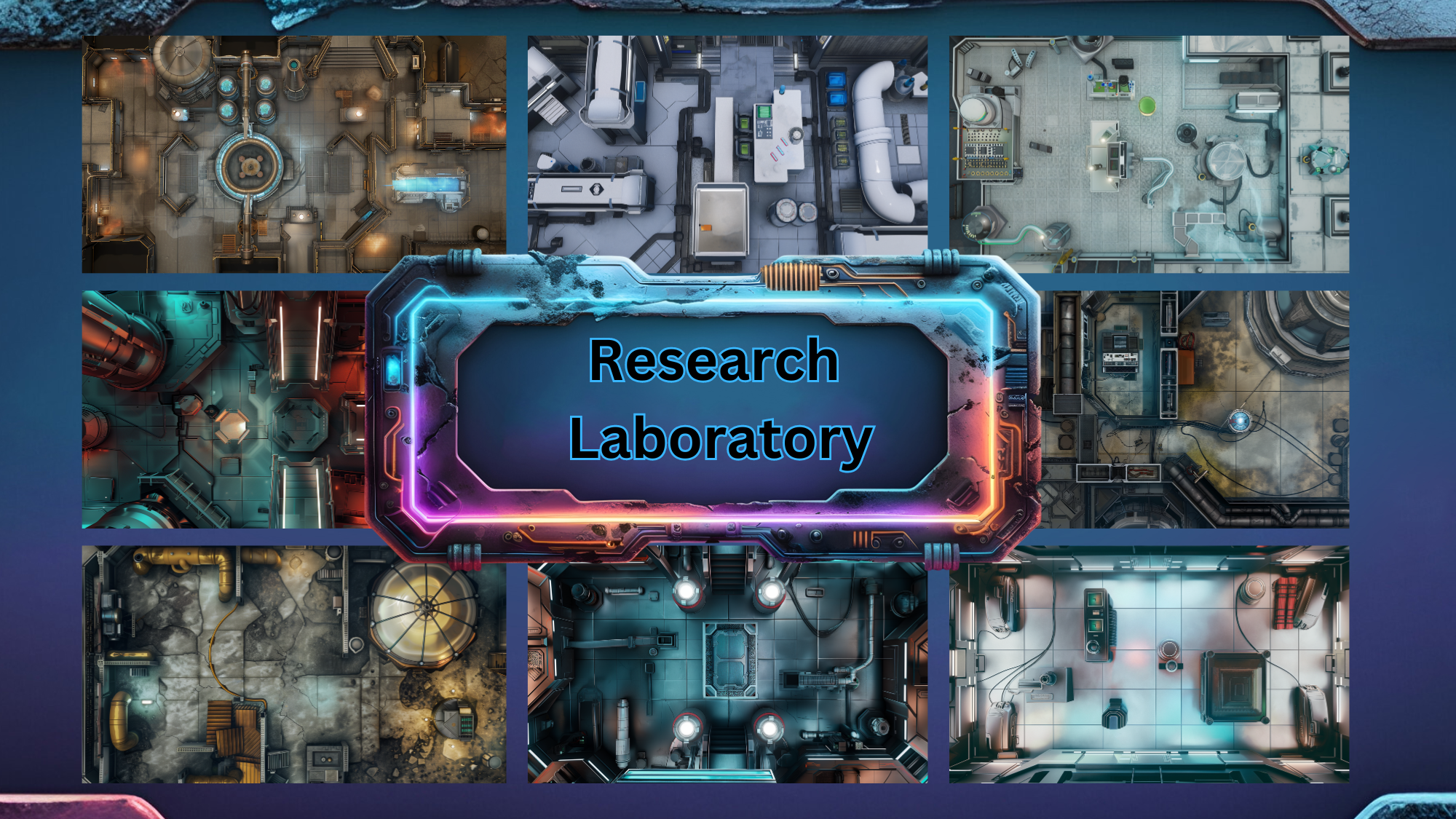 Gridless Map Science Lab 1600 Sci-Fi Textures, 550 Isometric Assets for Map Making and 1870 Sci ...