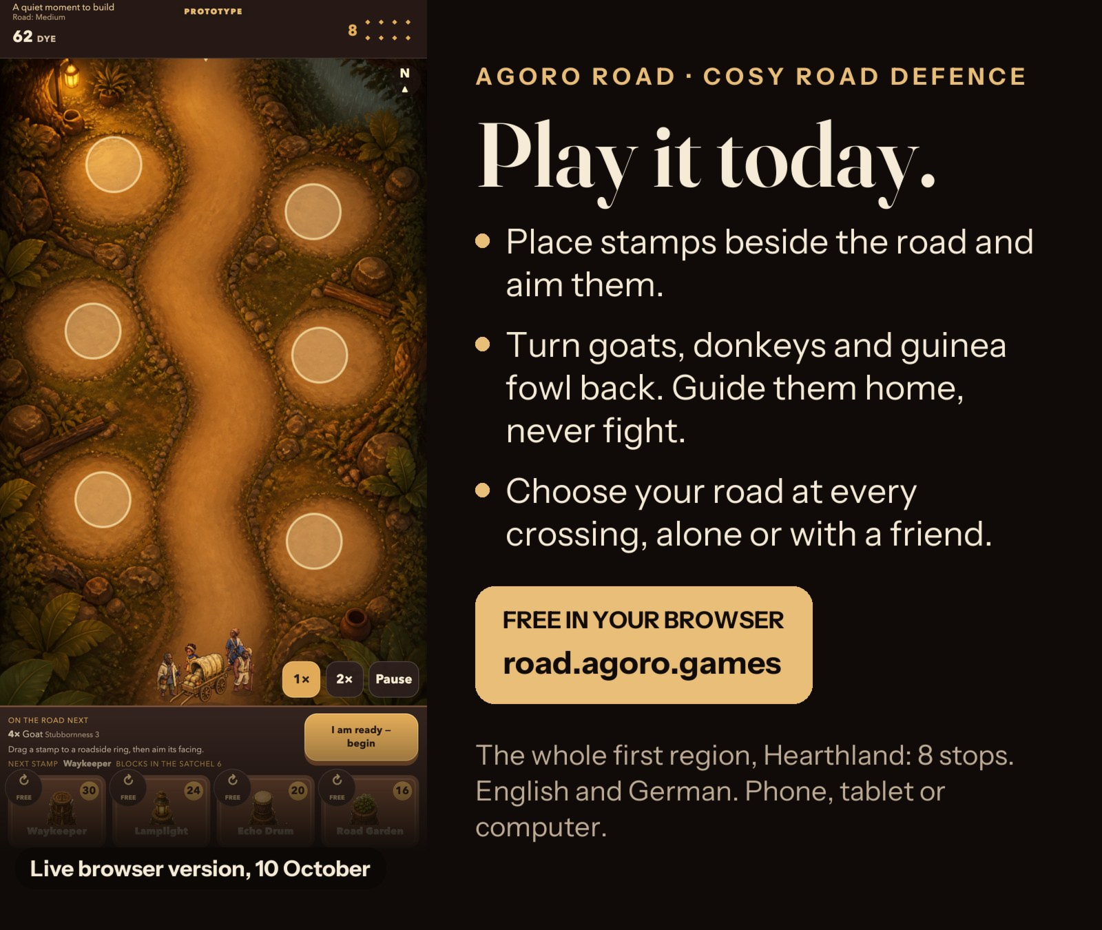 Agoro Road: play the browser prototype today.