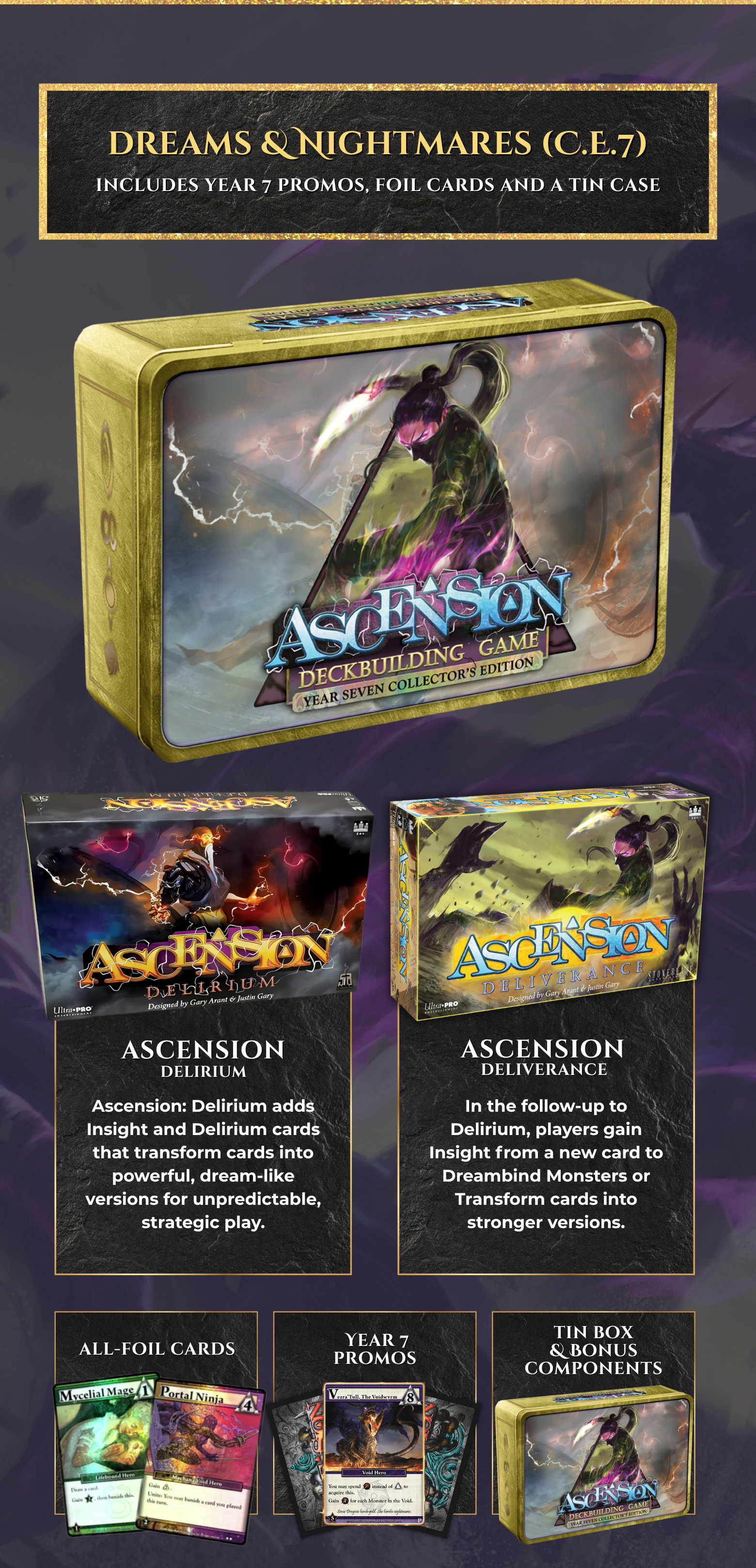 Ascension 15th Anniversary by Stone Blade Entertainment - Announcing Dreams  & Nightmares: Year 7 Collector's Edition - Gamefound