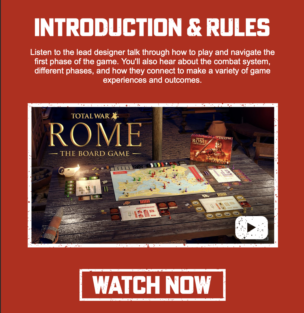 Total War: ROME: The Board Game by Colour Command & Combat Ltd. - Creative  Assembly comms about the game - Gamefound