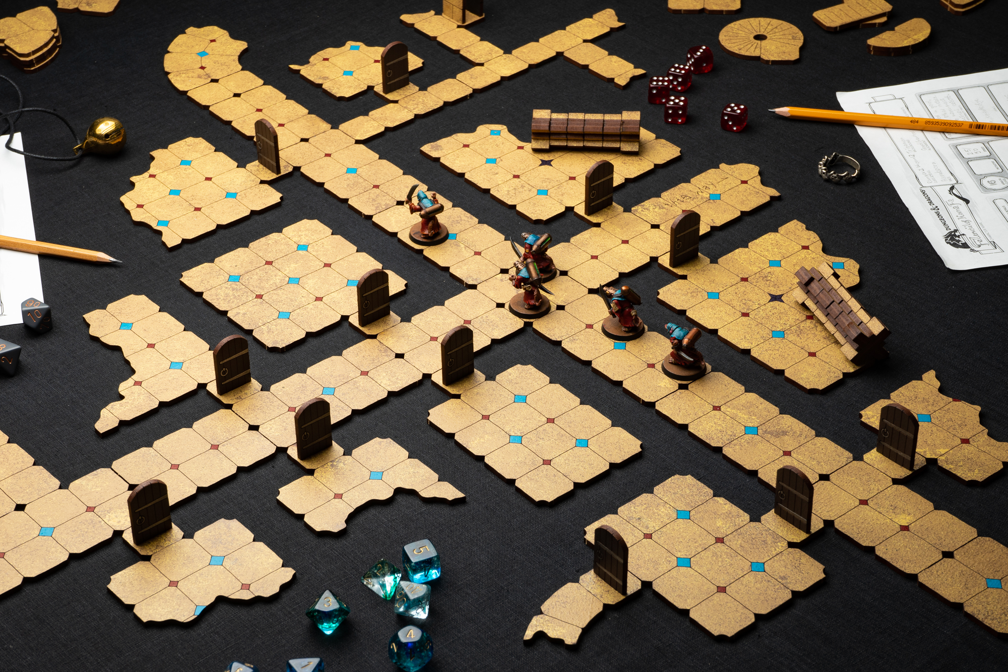 Mad Wizard's Hall: miraculous pre-painted TTRPG dungeon tiles by
