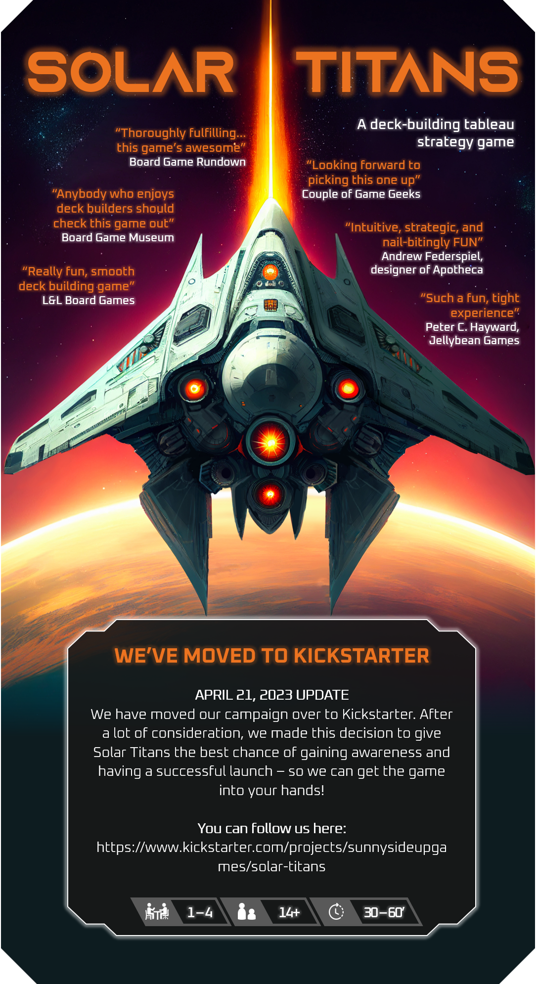 Solar Titans  Lead your capital ship to battle by SunnySideUp Games —  Kickstarter