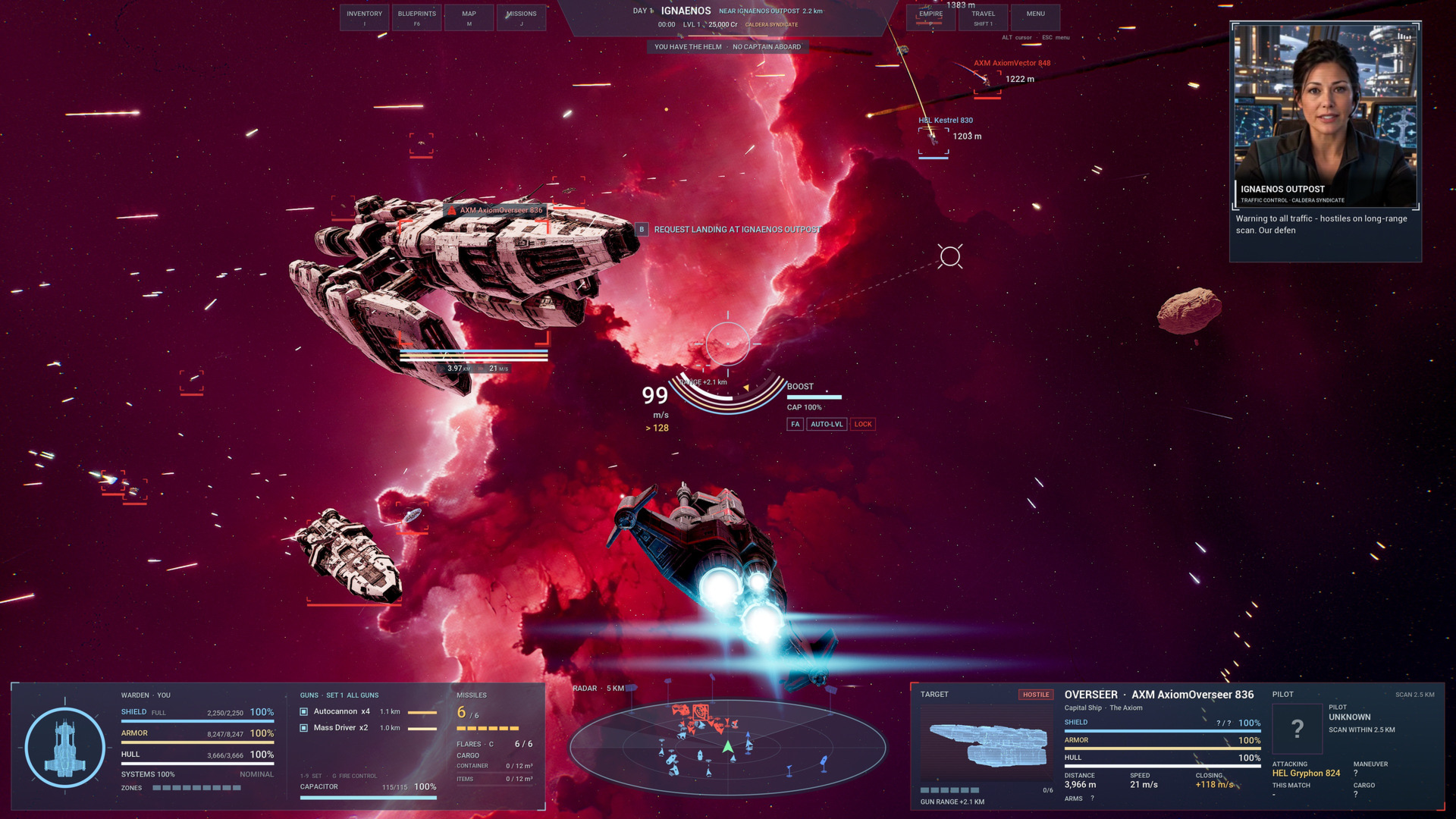 Space combat captured in the Galaxy Unwritten development build