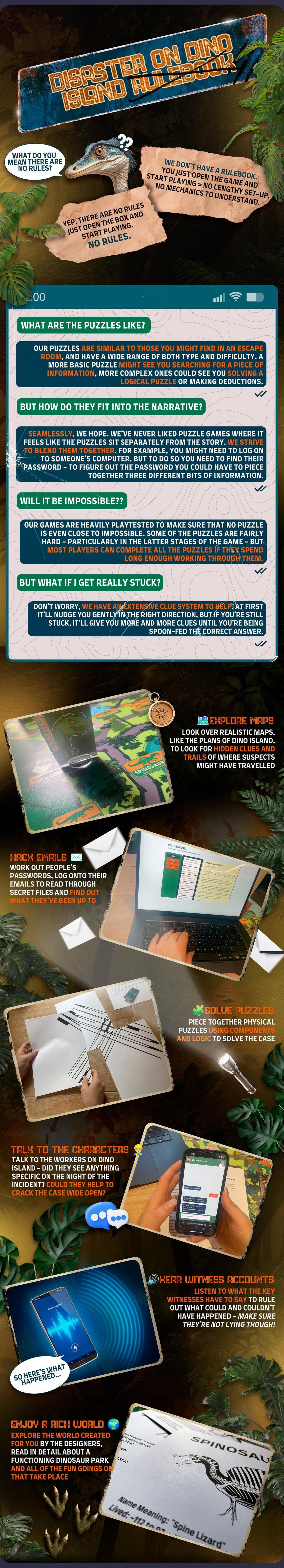 How the game works: no rulebook, puzzles, hacking emails, talking to characters and exploring the world