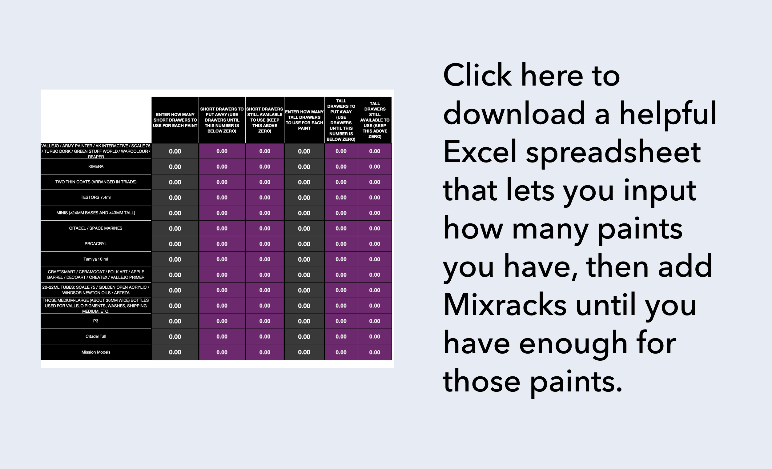 MIXRACK Modular Paint Storage and Hobby Workstation by Grim Rabbit ...