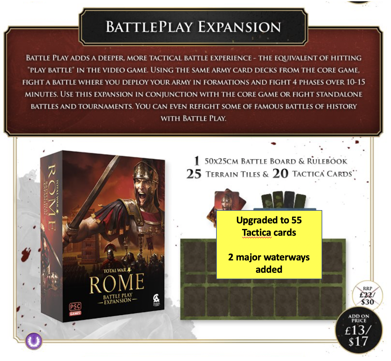 Total War: ROME: The Board Game by Colour Command & Combat Ltd. - Happy New  Year Update - Gamefound