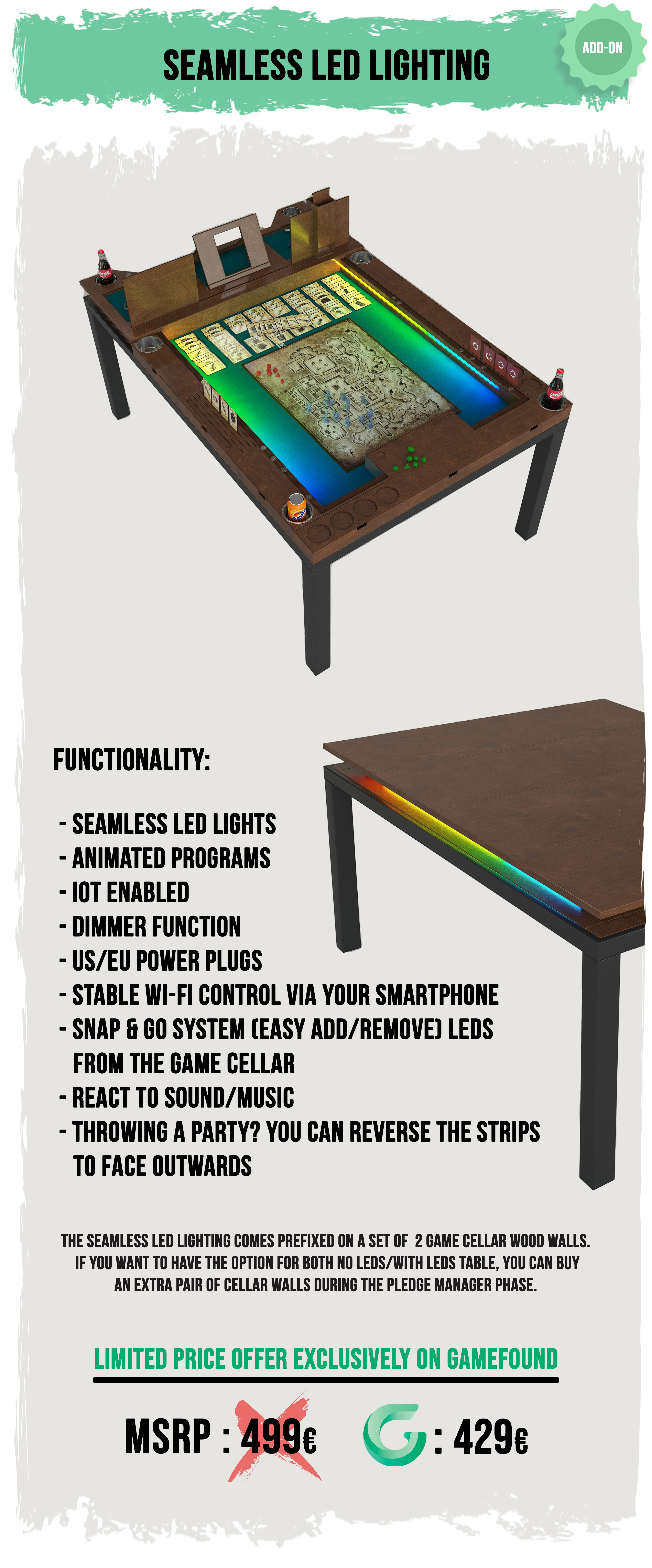 Sunnygeeks 15 Modular Gaming Table By Rathskellers Gamefound
