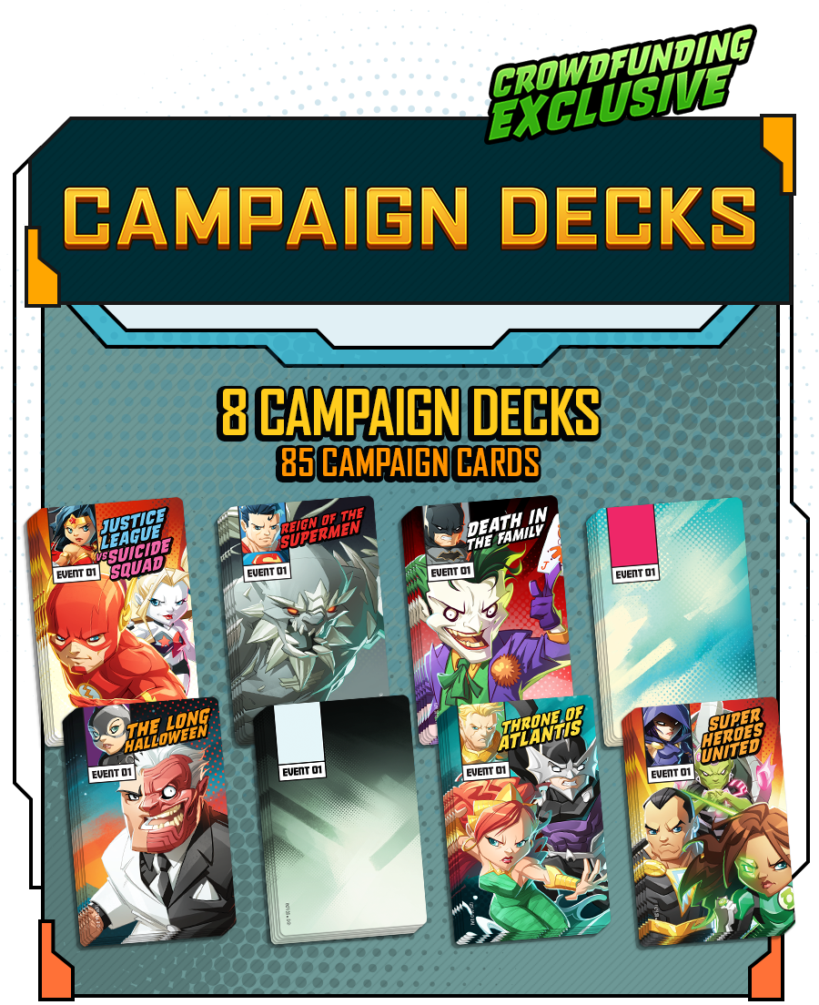 DC Super Heroes United by CMON Campaign Decks Gamefound