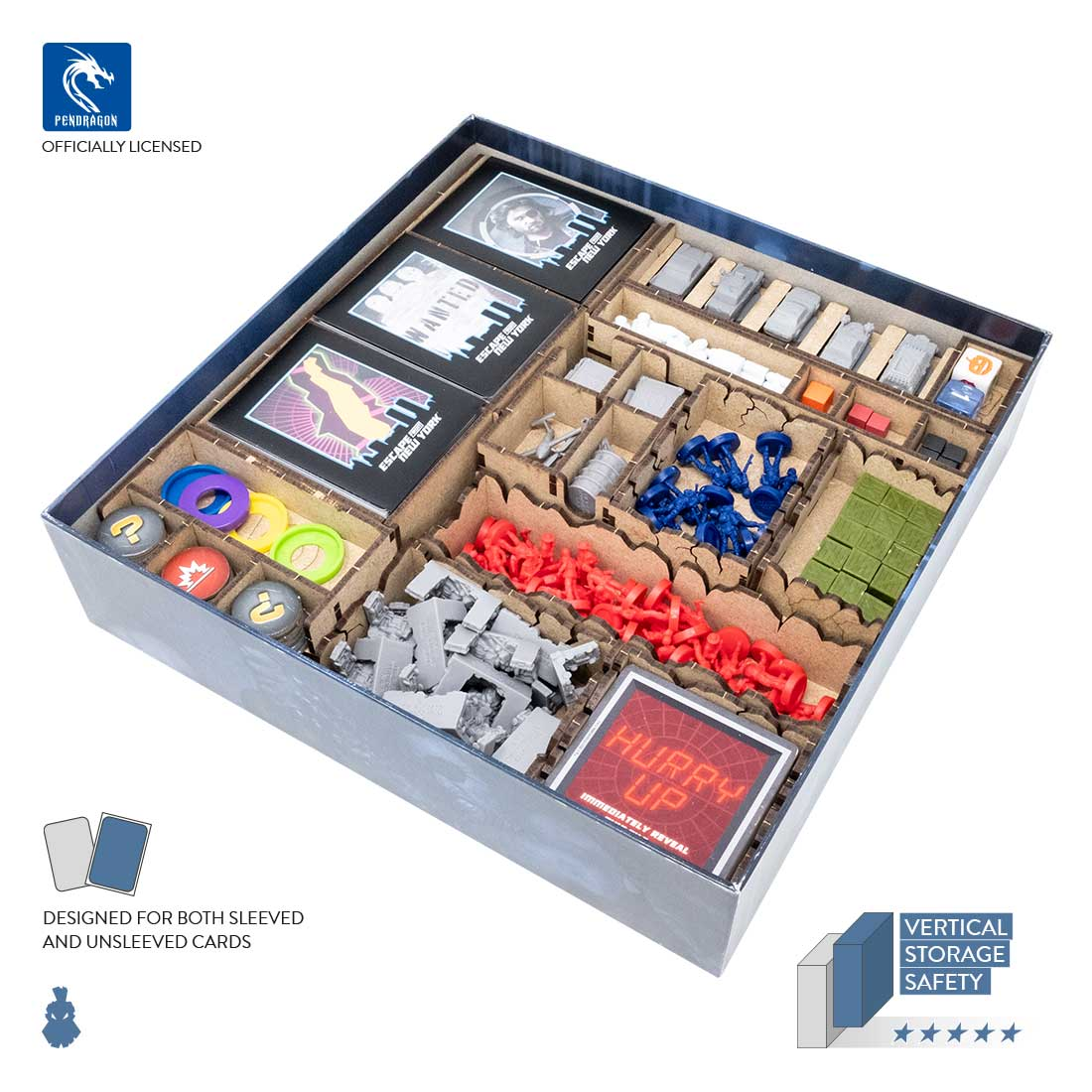 Pendragon Studios: Escape from New York: US Police Forces - Expansion - Hero Strategy Board Game Baed On The Movie, Ages 14+, 1-5 Players, 60 min