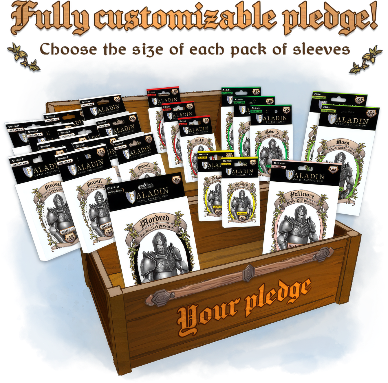 paladin card sleeves Mini European Premium Arthur (45mmx68mm) Paladin Card Protectors are acid and PVC free Paladin Sleeves - Accessories